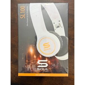 SOUL SL100 Headphones Unisex OS White Ultra Dynamic On-Ear‎ Ludacris NEW